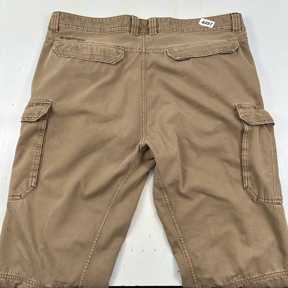 Exofficio Cargo Pants Men 38x32 Khaki Relaxed Fit Beige‎ Outdoor Hiking Military